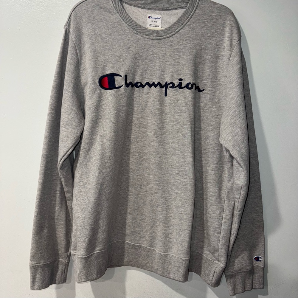 Champion Sweatshirt Mens XL  Crew‎ Gray Authentic Athleticwear Pullover